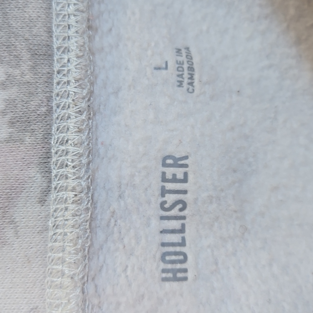 Hollister Washed Light Camo Print Cotton Shorts Size L Fleece Lined Loungewear - Picture 7 of 8